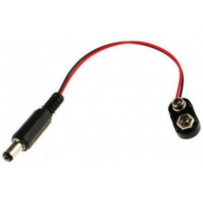 9 V Pil Barrel Dönüştürücü Kablo - 9 V to DC Barrel Adapter - 1