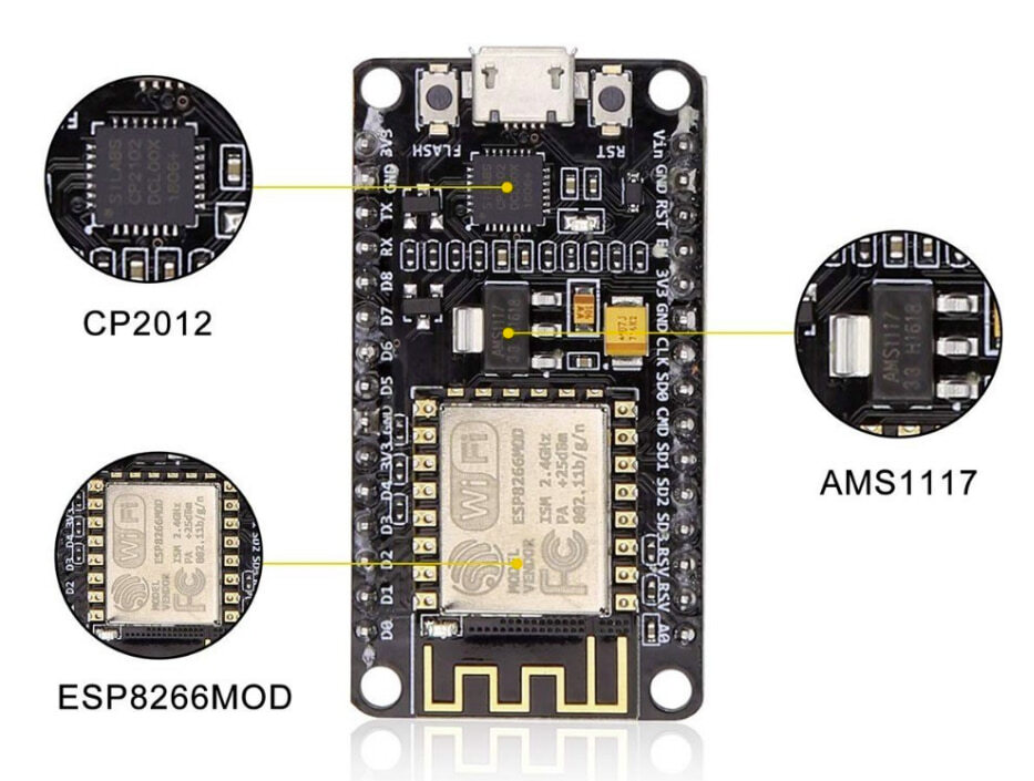 NodeMCU V3 ESP8266 ESP-12F - CP2102 Development Board