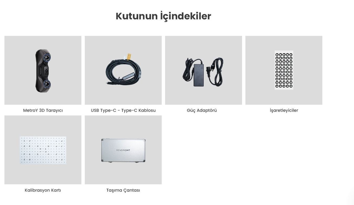 Revopoint MetroY 3D Tarayıcı 9