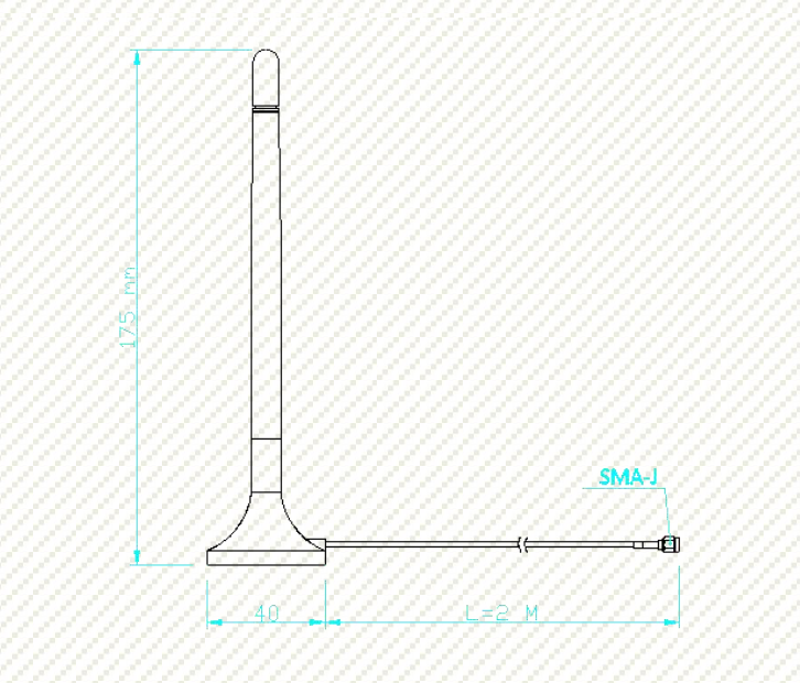 Antenna Home AH2G.401 2.4GHz Magnetic SMA Antenna