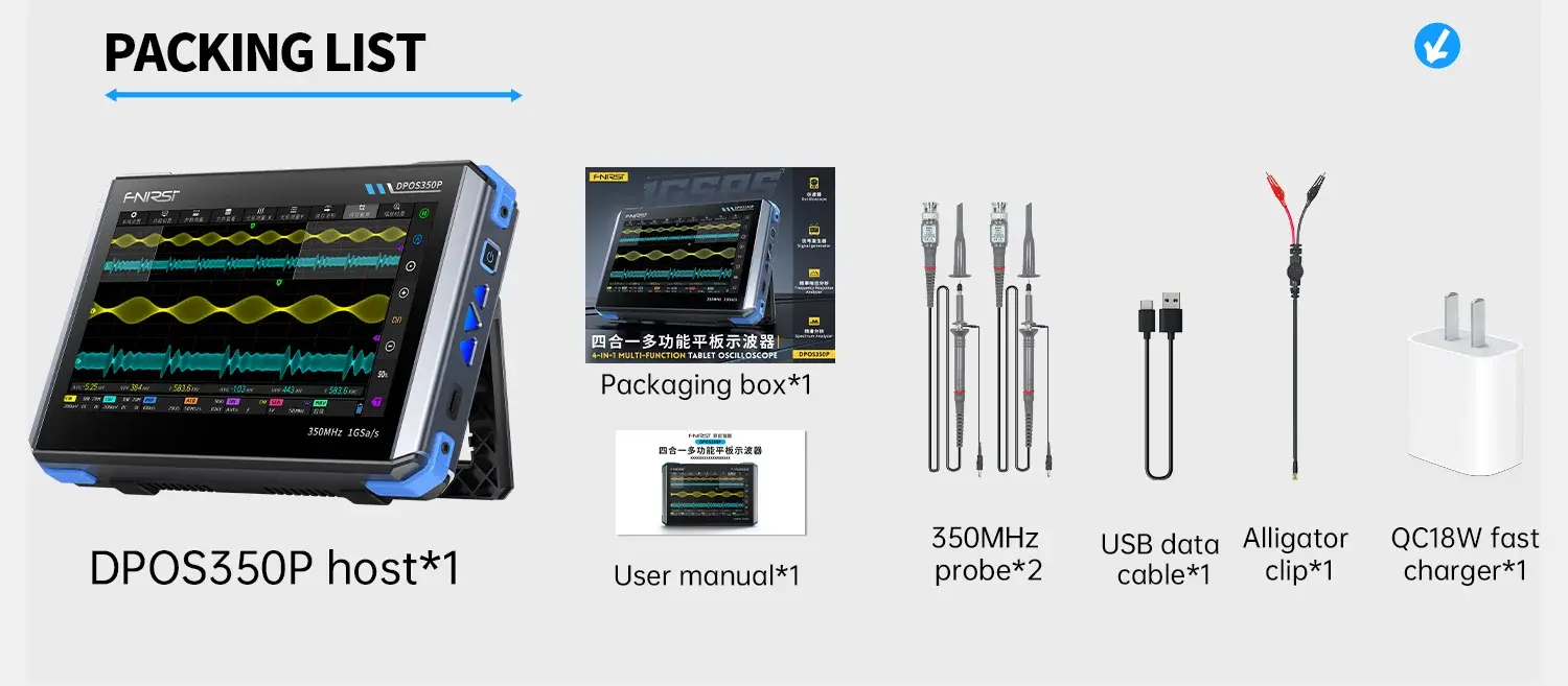 Fnirsi DPOS350P Digital Tablet Oscilloscope