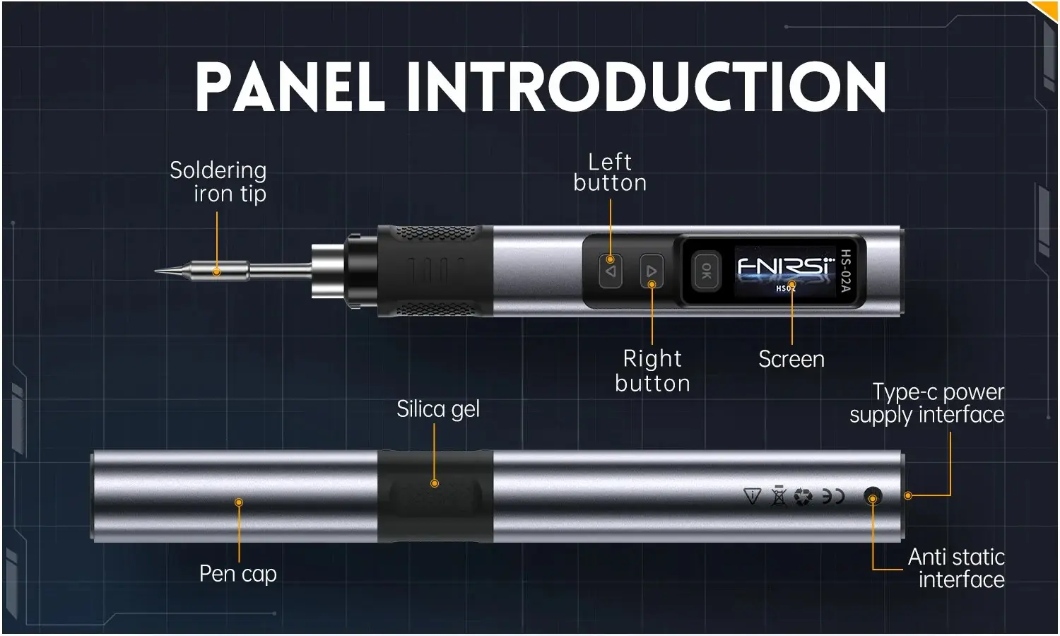 Fnirsi HS02A F 100W Smart Pen Soldering Iron with Adapter