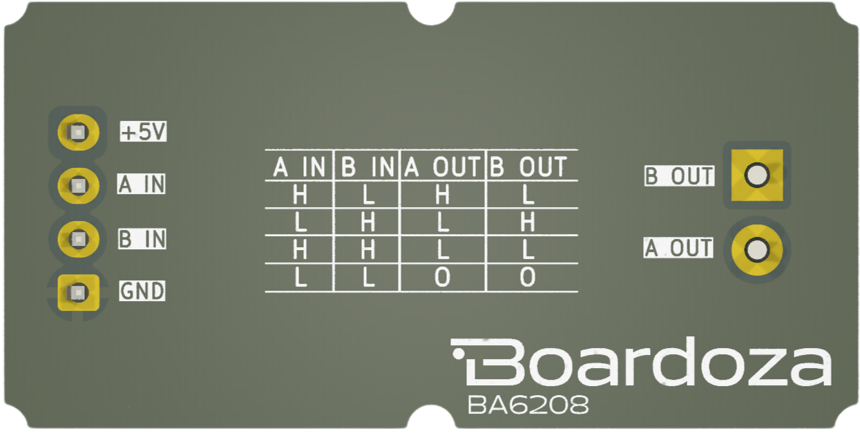 Boardoza BA6208 Motor Sürücü Kartı Arka Taraf