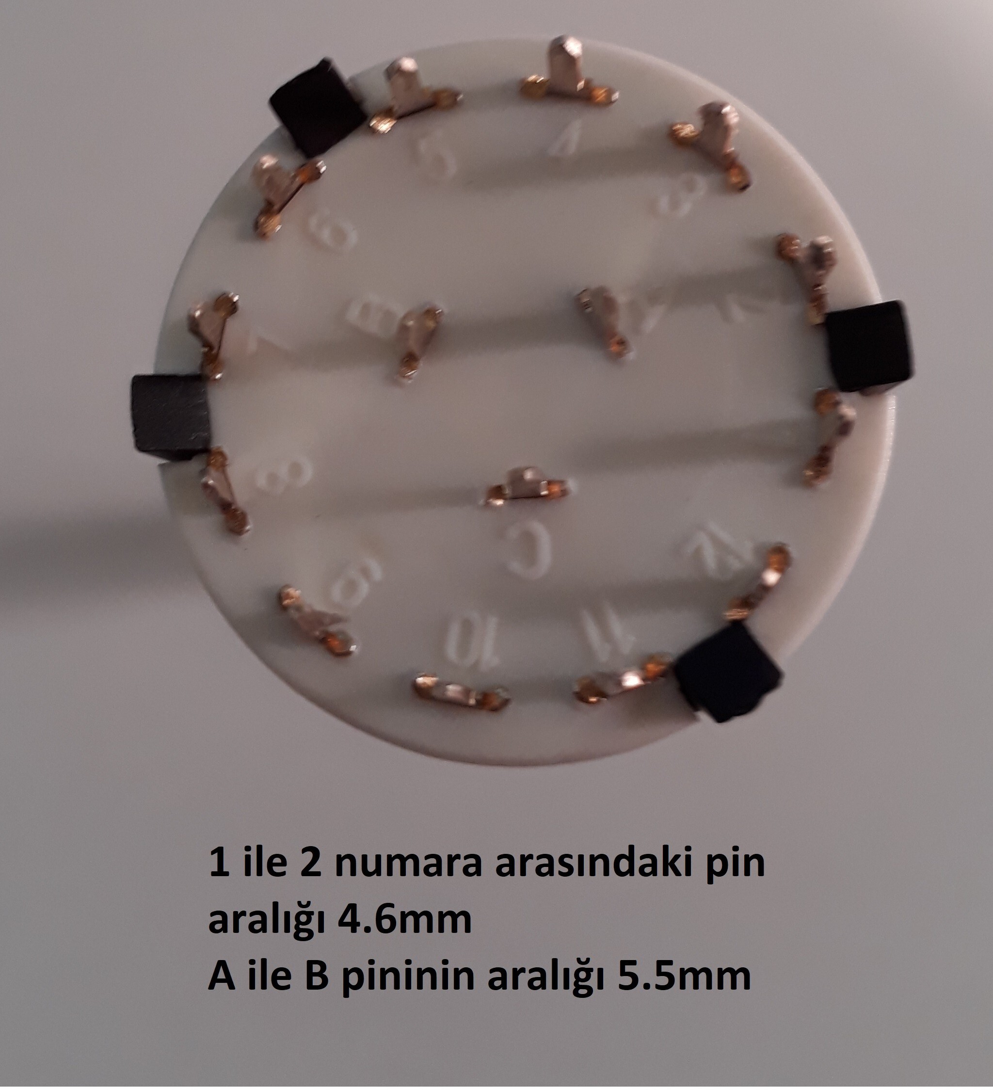 komütatör 3x4 kademeli potansiyometre pin aralığı