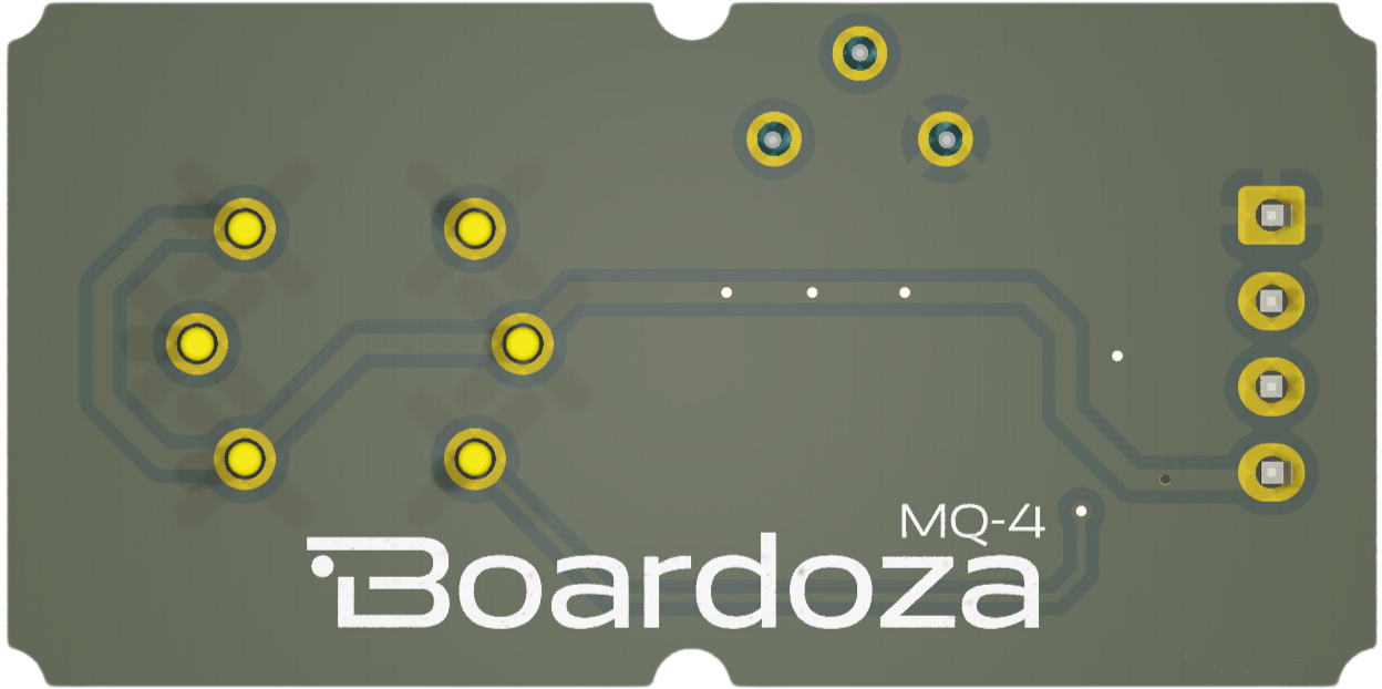 Boardoza MQ4 Metan Gazı Sensör Kartı Arka Taraf