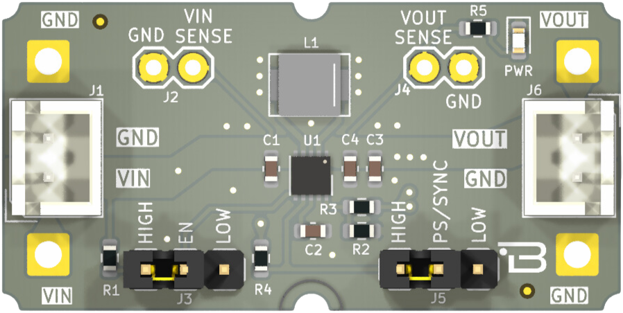 Boardoza TPS63030 Buck-Boost Dönüştürücü Kartı Ön Taraf