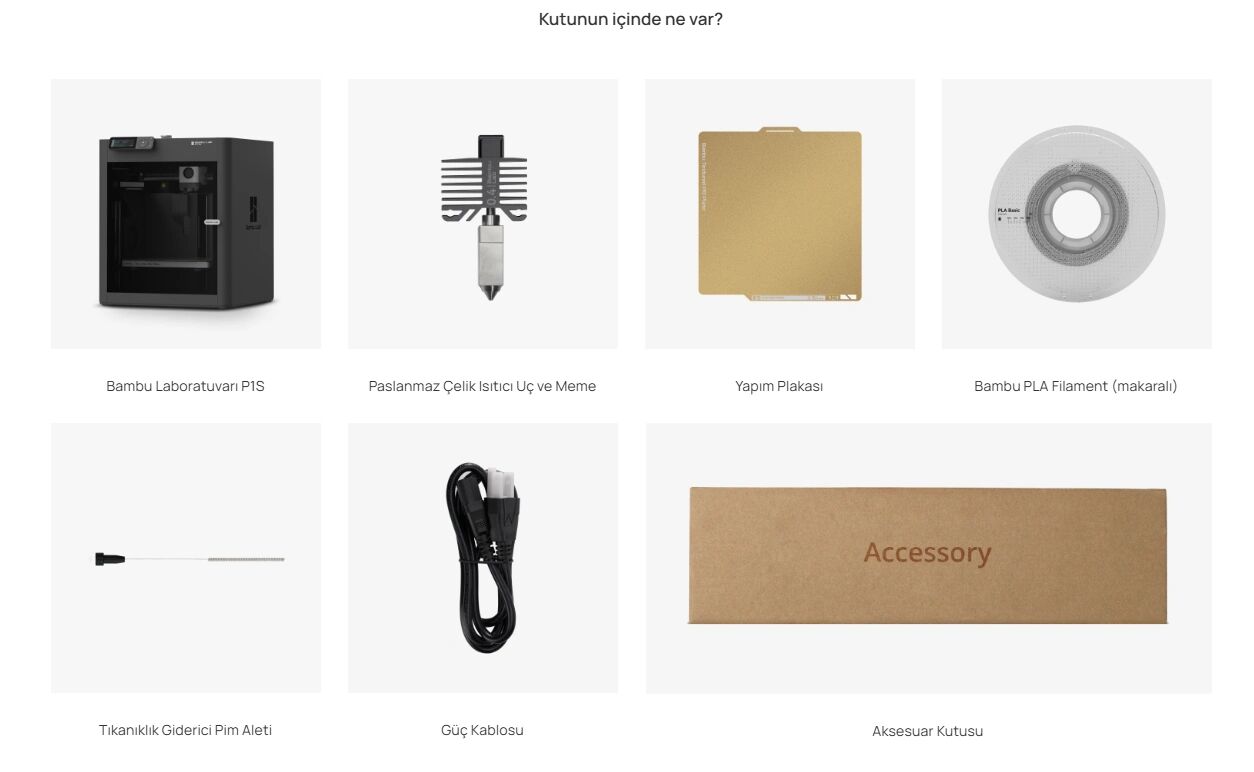 P1S Kutu İçeriği