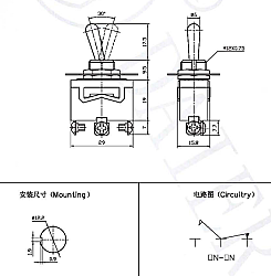 Ağır Hizmet Toggle Anahtar 3P SPDT ON-OFF-Anlık - 2