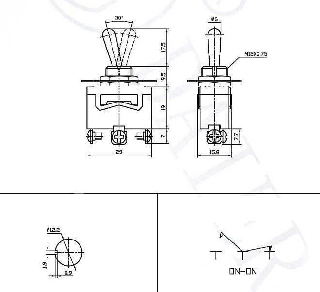Ağır Hizmet Toggle Anahtar 3P SPDT ON-OFF-ON - 2