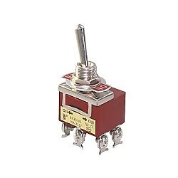 Ağır Hizmet Toggle Anahtar 6P DPDT MOM-OFF-MOM - Robotistan