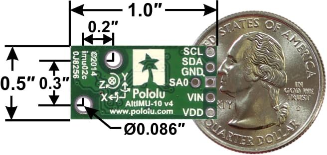 AltIMU-10 v4 Gyroscope Accelerometer Compass and Altimeter - 3