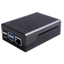 Aluminium Alloy Cooling Case for RPi 4B black 