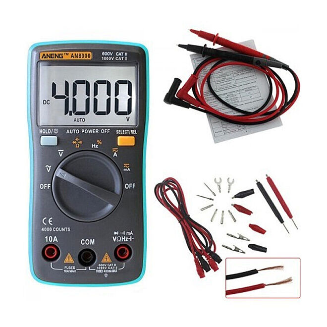 AN8000 Dijital Multimetre - Kırmızı - 1