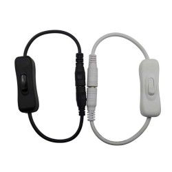 Anahtarlı DC Adaptör Bağlantı Kablosu (Beyaz) 
