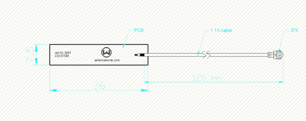 Antenna Home AH1G.300T 433/915MHz Internal PCB Antenna - 2