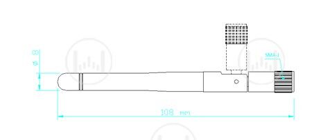 Antenna Home AH2G.102 5.8GHz H108 SMA-J Plastik Anten - 2