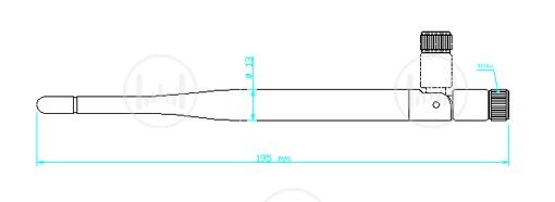 Antenna Home AH2G.103 2.4GHz 5dBi H198 Plastik Anten - 2