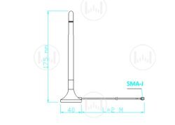 Antenna Home AH2G.401 2.4GHz Magnetic SMA Antenna - 4