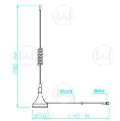 Antenna Home AH3G.405 4G/NB-IoT SMA-J Metal Anten - 2