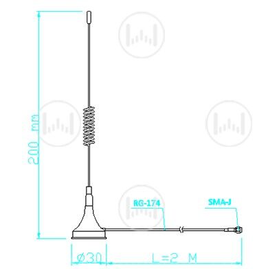 Antenna Home AH3G.402 4G NB-IoT Metal Spring Antenna - 4