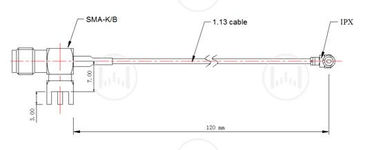 Antenna Home AHCG.102 SMA/B-IPX RF Cable 12cm - 4