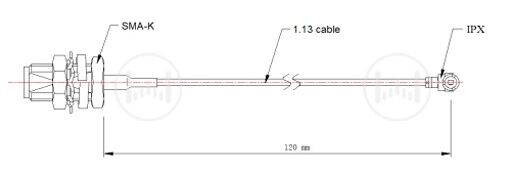 Antenna Home AHCG.101 SMA-IPX Converter Cable 12cm - 3