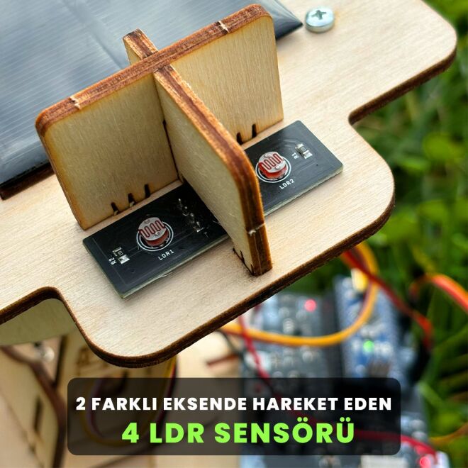 SolarX Arduino Güneş Takip Sistemi - (E-Kitap Hediyeli) - Arduino Solar Tracker V2 - 3