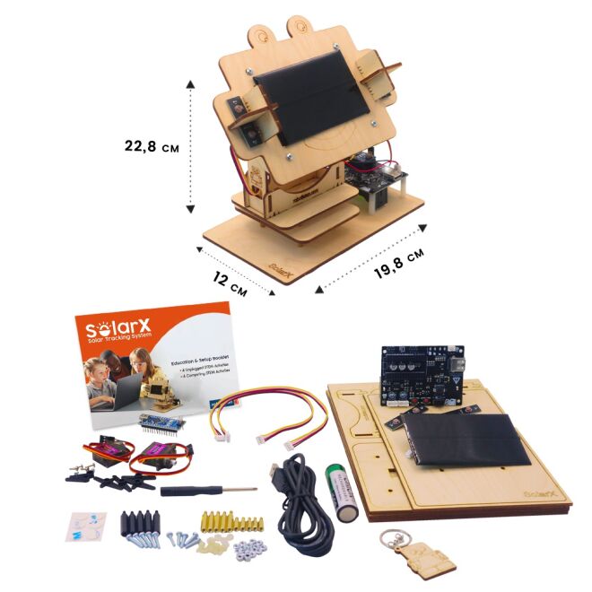 SolarX Arduino Güneş Takip Sistemi - (E-Kitap Hediyeli) - Arduino Solar Tracker V2 - 2