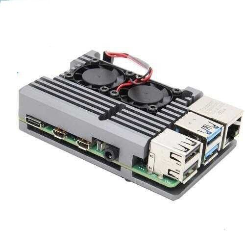 Armor Aluminum Alloy Passive Cooling Case for Raspberry Pi 4B - 1
