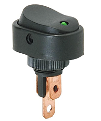 ASW Serisi Oval LED'li Anahtar Sarı 12V 20A - 1