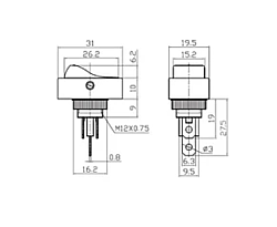ASW Serisi Oval LED'li Anahtar Yeşil 12V 20A - 2