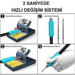 BAKON 852MX C210 Lehimleme ve Sıcak Hava İstasyonu – 1000W - 6