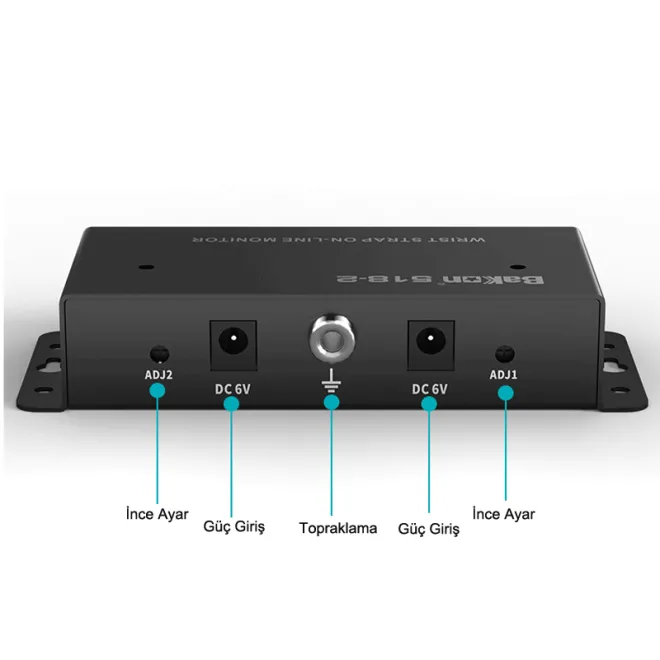 Bakon BK518-2 Bileklik Topraklama Mönitör - Çift Giriş - 3