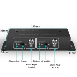 Bakon BK518-2 Bileklik Topraklama Mönitör - Çift Giriş - 4