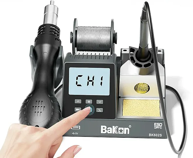 Bakon BK602S Intelligent 2-in-1 Soldering Station - 4