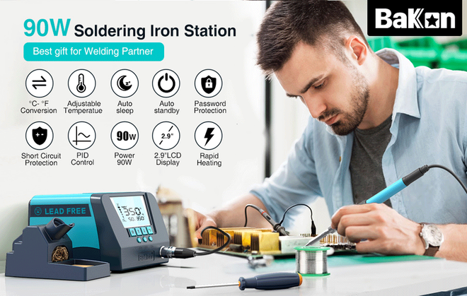 Bakon BK90 Intelligent Soldering Iron Station - 5