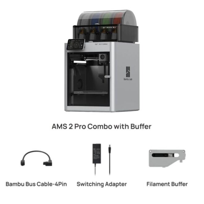 BambuLab X1 Carbon AMS2 Pro Combo 3D Printer - 2