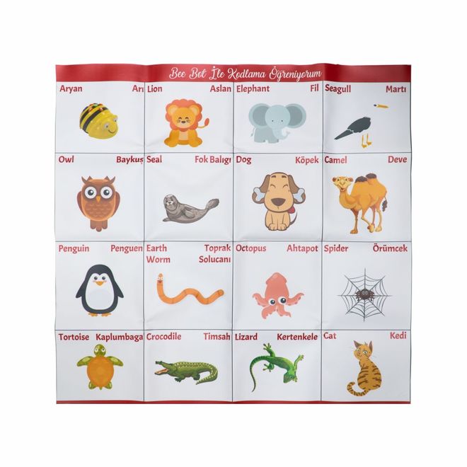 Bee-Bot and Blue-Bot Animals Mat - Turkish Version - 1