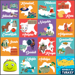Bee-Bot and Blue-Bot Turkey Map Mat - Turkish Version 