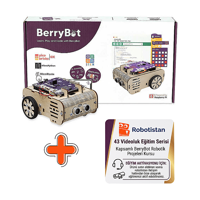 BerryBot Programmable Educational Robot (Includes 43-Video Tutorial Series) - 1
