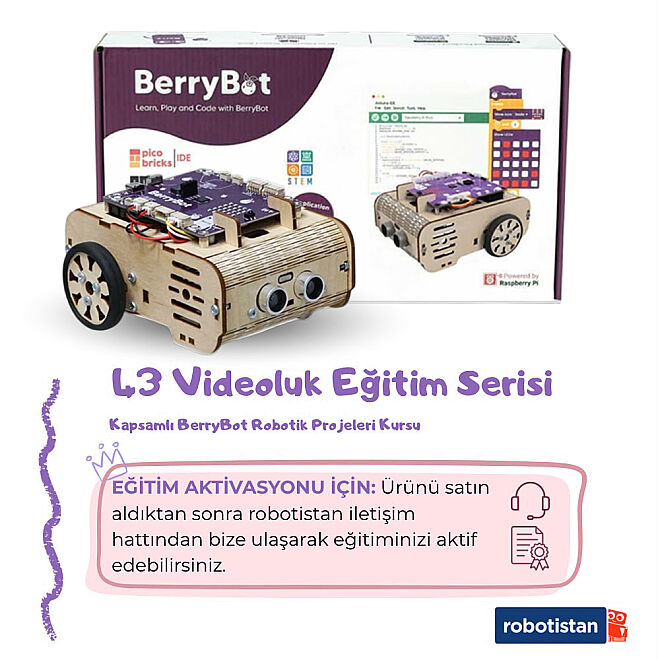 BerryBot Programmable Educational Robot (Includes 43-Video Tutorial Series) - 1