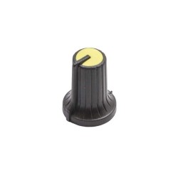 Black Potansiometer Button (Yellow Headed) - Robotistan