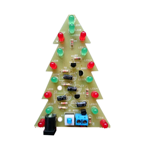 Christmas Flash LED Electronic DIY Learning Kit - 2