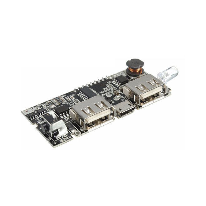 Çift USB Çıkışlı, Ekranlı Power Bank Kartı - Lipo Şarj Devresi - 1