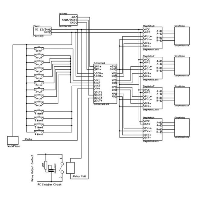 CNC USB Mach3 4 Eksen Hareket Kontrol Kartı - 6