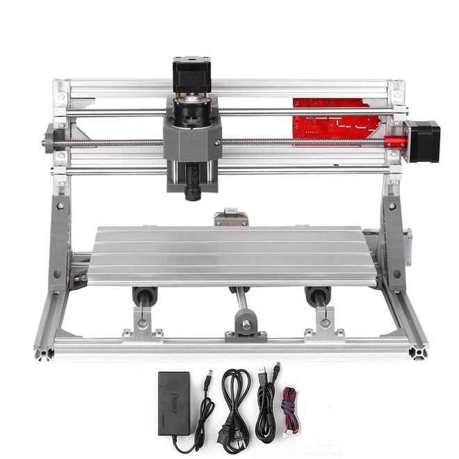 CNC3018 DIY Mini Masaüstü CNC İşleme Makinesi - (Resim Ağaç İşleme Oyma Makinesi GRBL Kontrol - EU Plug) - Lazersiz - 1