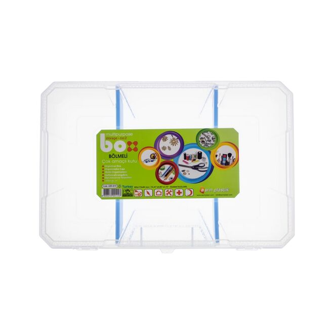 Çok Amaçlı Bölmeli Malzeme Kutusu - Şeffaf ASR-5018 - 3