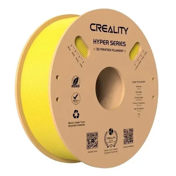 Creality Hyper 1.75 mm PLA Yellow 3D Filament - 1