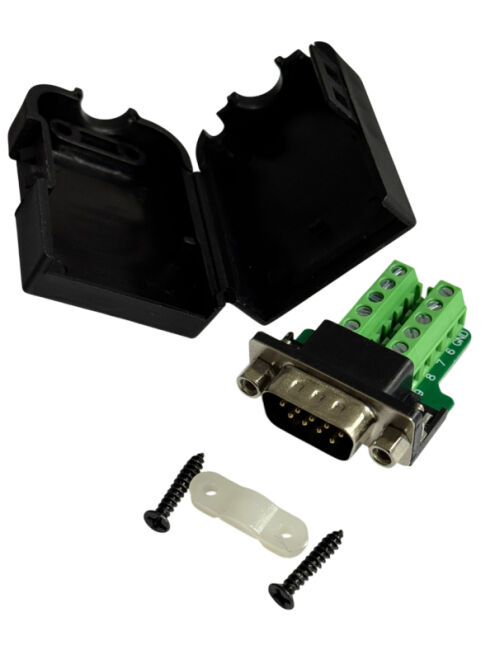 D-Sub DB9 9 Pin Male Terminal Block Adapter - 4
