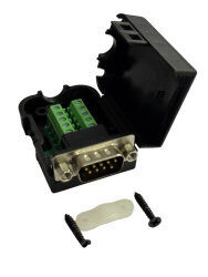 D-Sub DB9 9 Pin Male Terminal Block Adapter - 1